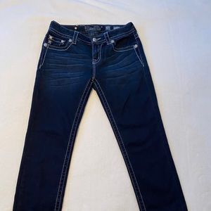 Miss me jeans 28 woman’s mid-rise skinny dark wash